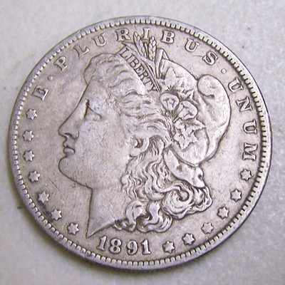 ANTIQUE 1891O MORGAN SILVER Dollar SILVER US Coin 90% Silver USA