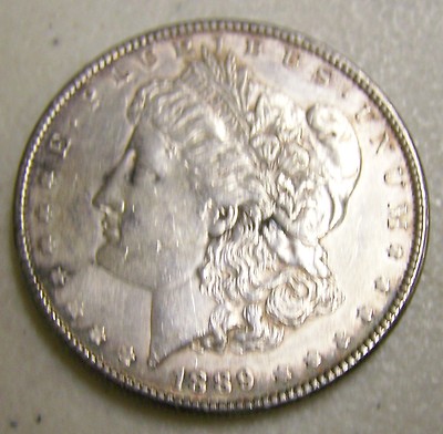 ANTIQUE 1889 MORGAN SILVER Dollar SILVER US Coin 90% Silver USA
