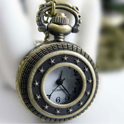 188% FREE SHIP Antique Archaize Pocket Watch Necklace