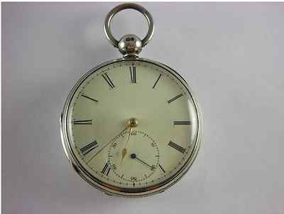 Rare English Fusee Pocket Watch Sterling Silver ()