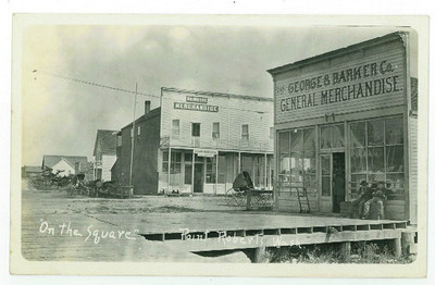 Antique Street Scene RPPC “On the Square” Point Roberts, Wash.