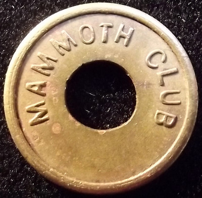 Mammoth Club 5Â¢ trade token Tonopah Nevada/NV antique slot machine (Utah)