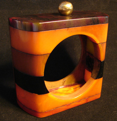 a beautiful antique  Art Deco era bakelite clock case.