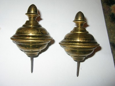 Original Early Antique Brass Clock or Furniture Finial Parts Â 
