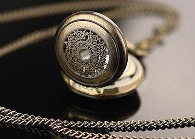 151%  FREE SHIP Bronze Antique Pocket Watch Necklace