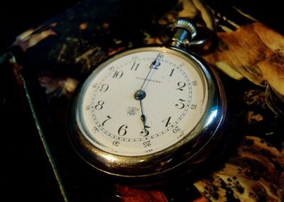RARE ANTIQUE SILVER POCKET SIGNED WATERBURY WATCH CO, DUPLEX SERIES L. WORKING.