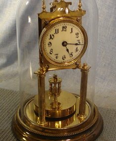 EARLY RARE GERMAN ANTIQUE 400 DAY CLOCK 100% ALL ORIGINAL CIRCA 1DISK PENDULUM