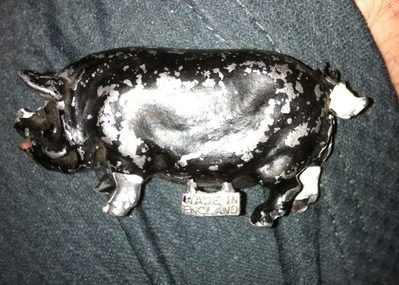 Antique Vintage Metal Lead Toy Animals â€“ POTBELLIED  PIG