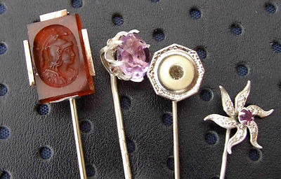 Antique stick pin lot.