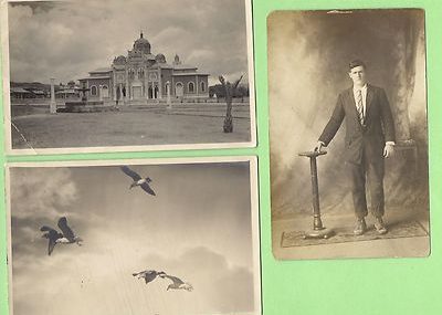 3 RPPC Antique & Vintage Fair/Poors Costa Rica/Man/Seagulls Post Cards 25Â¢