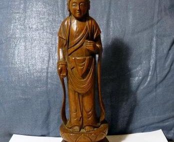A Large Antique Finely Carved Japanese Kannon/Guanyin Buddha  Edo Period.